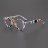 Roger Vintage Color stripe Glasses Frames