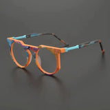 Paelor Retro Round Acetate Glasses Frame