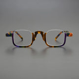 Cris Acetate Half Rectangle Glasses Frame