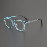 Lamb Colorful Geometric Titanium Glasses Frame