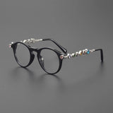 Opal Vintage Rhinesotne Cat Eye Glasses Frame