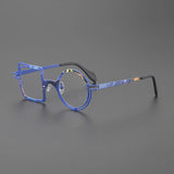 Peach Retro Titanium Glasses Frame