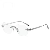 Spurs Retro Rimless Titanium Glasses Frame