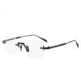 Spurs Retro Rimless Titanium Glasses Frame