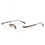 Spurs Retro Rimless Titanium Glasses Frame