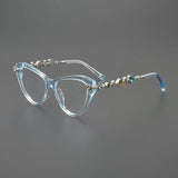 Ruby Vintage Rhinesotne Cat Eye Glasses Frame