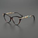 Ruby Vintage Rhinesotne Cat Eye Glasses Frame