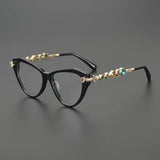 Ruby Vintage Rhinesotne Cat Eye Glasses Frame