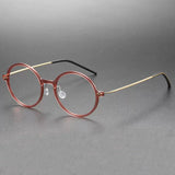 Matherne Ultra light Titanium Round Glasses Frame