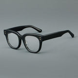 Abbas Vintage Acetate Glasses Frames Round Frames Southood Black 