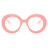 Annabelle Brand Large Round Eyeglasses Frame Round Frames Southood C4 pink clear 