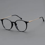 Aria Vintage TR90 Round Eyeglasses Round Frames Southood Black 
