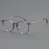 Aria Vintage TR90 Round Eyeglasses Round Frames Southood Clear Grey 