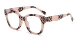 Asa Brand Unisex Square Glasses Frame Rectangle Frames Southood C2 Pink leopard 