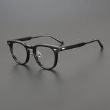 Atwell Vintage Acetate Glasses Frame Rectangle Frames Southood Black 