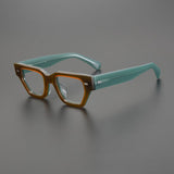 Aubrey Retro Acetate Glasses Frame Geometric Frames Southood Tea 