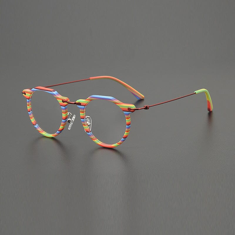 Ava Vintage Round Acetate Glasses Frame Round Frames Southood Colorful 