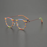Ava Vintage Round Acetate Glasses Frame Round Frames Southood Colorful 