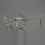 Ava Vintage Round Acetate Glasses Frame Round Frames Southood Stripe 