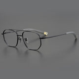 Axl Vintage Pilot Titanium Glasses Frame Aviator Frames Southood Black 