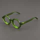 Ayers Retro Acetate Glasses Frame Round Frames Southood Green 