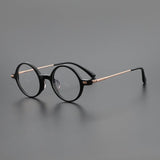 Bardo Vintage Acetate Glasses Frame Round Frames Southood Black gold 