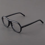 Beal Retro Acetate Eyeglasses Frame Aviator Frames Southood Black 