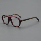 Beal Retro Acetate Eyeglasses Frame Aviator Frames Southood Matte Red Gray Green 
