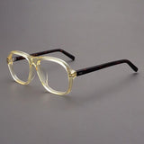 Beal Retro Acetate Eyeglasses Frame Aviator Frames Southood Yellow Leopard 