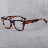 Bersh Retro Acetate Glasses Frame Round Frames Southood Leopard 