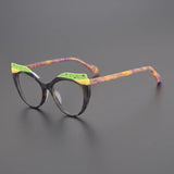 Bess Acetate Cat Eye Glasses Frame Cat Eye Frames Southood Matte Black 