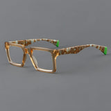 Boston Retro Acetate Glasses Frame Rectangle Frames Southood Tea 