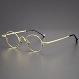 Briar Titanium Vintage Round Eyeglasses Frames Round Frames Southood Gold 