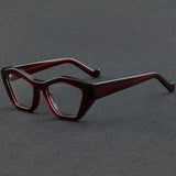 Bryanne Cat Eye Acetate Glasses Frame Cat Eye Frames Southood Wine red 
