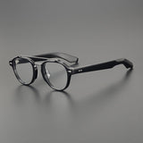 Burke Retro Acetate Glasses Frame Aviator Frames Southood Black 