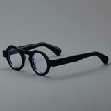 Campos Acetate Round Retro Glasses Frame Round Frames Southood Black 