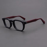 Casper Personalized Acetate Glasses Frame Rectangle Frames Southood Matte Black Red 