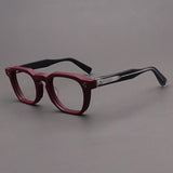 Casper Personalized Acetate Glasses Frame Rectangle Frames Southood Matte Red Black 