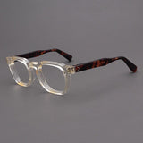 Casper Personalized Acetate Glasses Frame Rectangle Frames Southood Yellow Leopard 