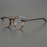 Casper Personalized Acetate Glasses Frame Round Frames Southood Leopard 