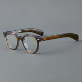 Chad Retro Acetate Glasses Frame Round Frames Southood Olive Green 