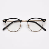 Christian Vintage Browline Eyeglasses Frame Browline Frames Southood Black Gold 