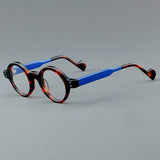 Colin Vintage Round Acetate Glasses Frame Round Frames Southood Leopard Blue 