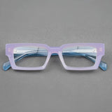Cooper Vintage Square Acetate Glasses Frame Rectangle Frames Southood Purple Blue 