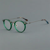 Cort Acetate Titanium Glasses Frame Round Frames Southood Green 