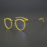 Cort Acetate Titanium Glasses Frame Round Frames Southood Yellow 