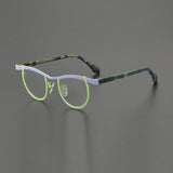 Daley Colorful Titanium Glasses Frame Round Frames Southood Blue Green 
