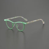 Daley Colorful Titanium Glasses Frame Round Frames Southood Green 