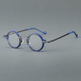 Denver Acetate Glasses Frame Round Frames Southood Gun Blue 