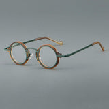 Denver Acetate Glasses Frame Round Frames Southood Leopard Green 